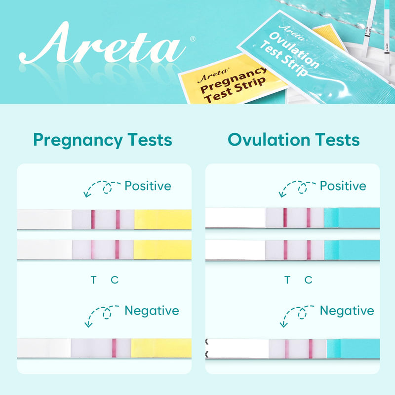 Areta Ovulation & Pregnancy Test Strips, 20 LH + 10 hCG Combo Kit | At-Home Fertility Tracking; Convenient LH and hCG Testing; Expiration Date 11/17/2026 20LH+10HCG