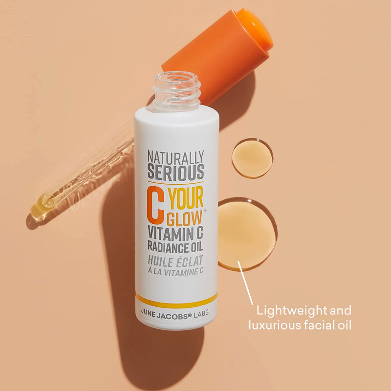 Naturally Serious | C Your Glow Vitamin C Radiance Oil, Vitamin C Oil For Face, Brightening Facial Oil, Skincare For Glowy Skin, Vegan Skincare, Cruelty-Free Skincare