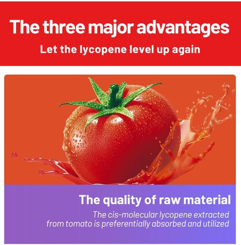 [Australia] - Lycopene Capsules - 500mg /100 Softgels Natural Tomato Extract Organic Complex Formula Supplement - Gluten-Free, Non-GMO (1 Pack) 1 