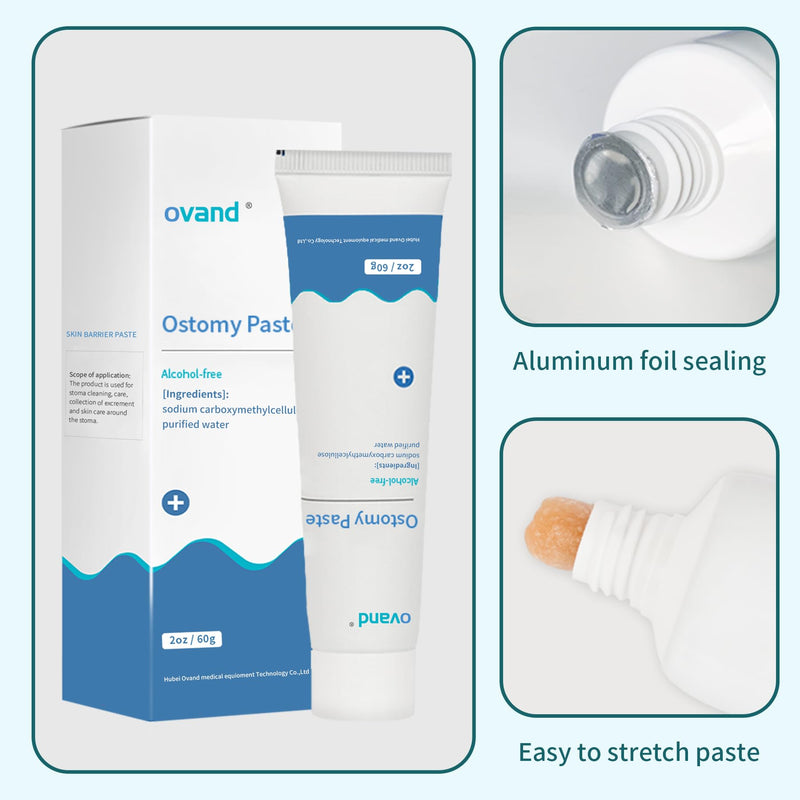 [Australia] - Ostomy Paste, No-Sting Skin Barrier Paste, Ostomy Filler Paste for Ostomy-Colostomy-Ileostomy, 2.1 Oz Tube (4 Tube) 