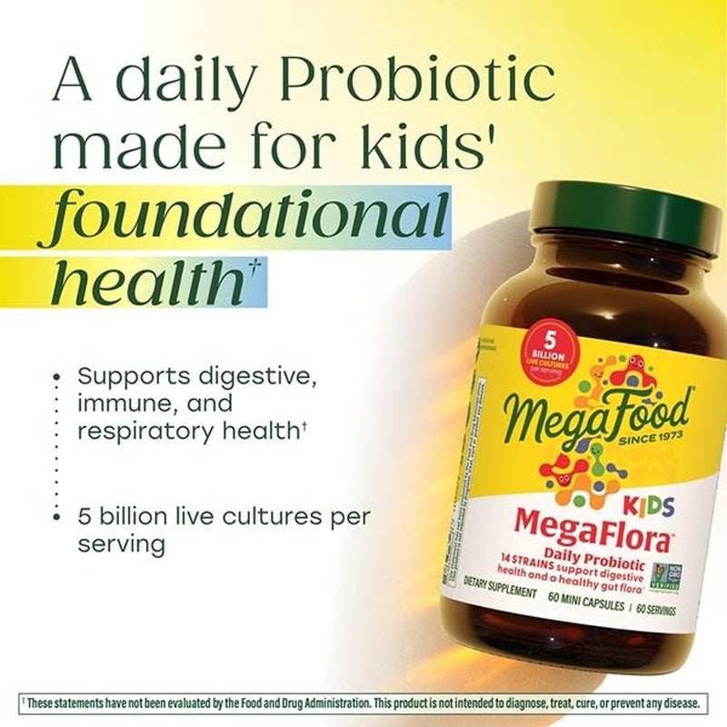 DailyFoods, Kids N' Us MegaFlora, 60 Capsules (Ice)