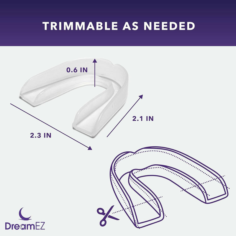[Australia] - Anti Grinding Mouth Guard for Clenching Teeth at Night, Professional Dental Night Guard for Grinding and Bruxing, Made in The USA (1-Pack) Clear 