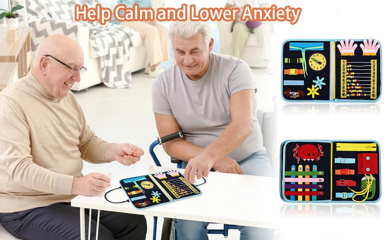 Fidget Pad for Elderly, Dementia & Alzheimer's Activities, Sensory Blanket for Memory Loss, Autism & Anxiety Relief