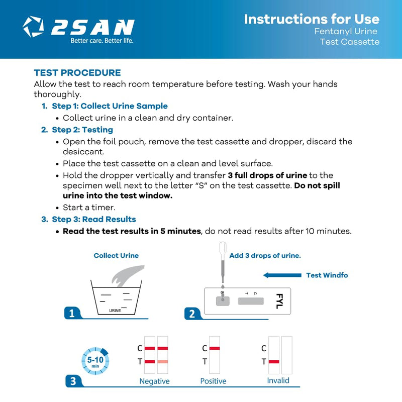 [Australia] - Drug Test Kit Fentanyl Test Strips - Urine Drug Test for Accurate and Easy at Home Drug Test 
