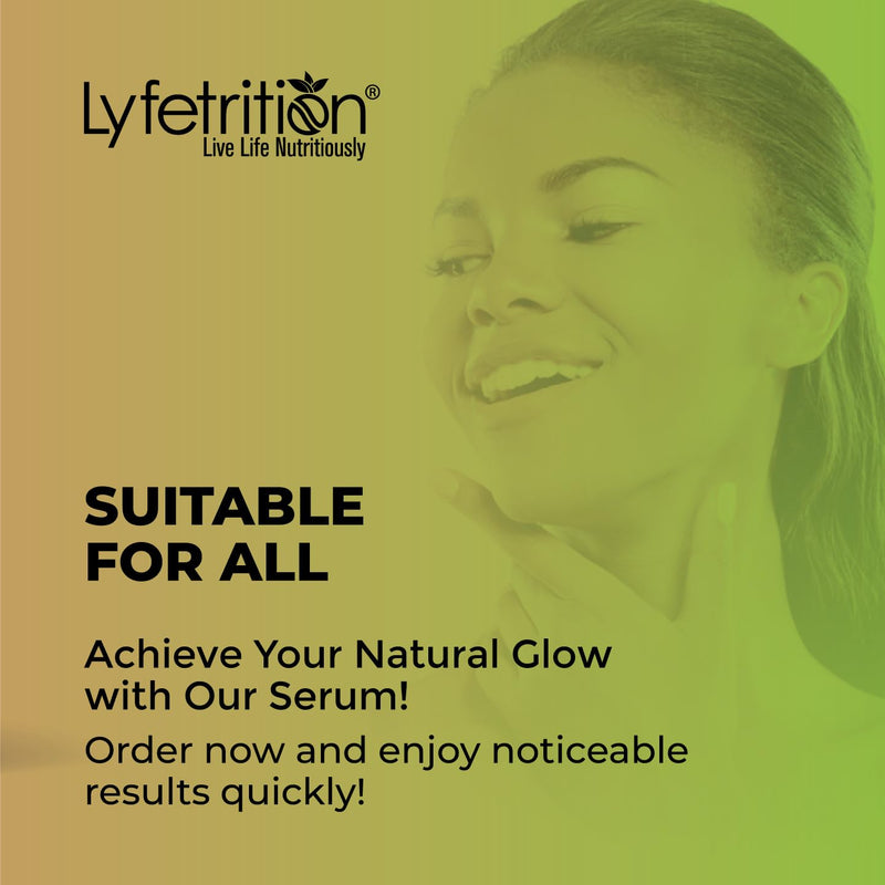 Lyfetrition Hyaluronic Acid Serum for Skin, Moisturizing and Hydrating Serum for All Types of Skin, 100% Natural Face Serum with Vitamin C & Aloe Vera (12 Fl Oz), Clear Serum, (Lyfe7581)