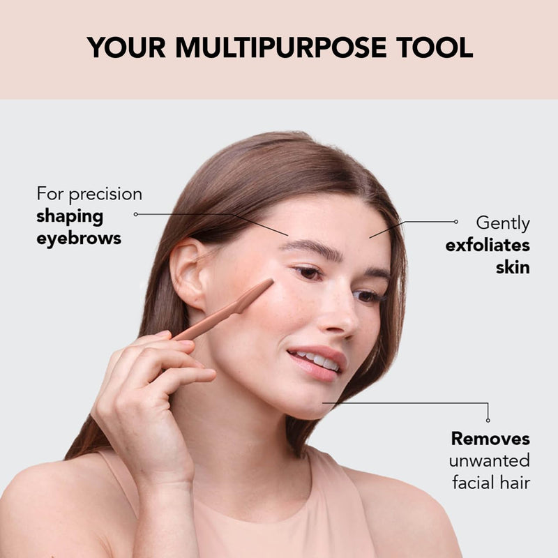 [Australia] - Kitsch Dermaplaning Tool - Face Razors for Women and Men, Eyebrow Trimmer & Face Shaver for Women, Facial Hair Removal for Women and Men, Dermaplane Razor for Women Face, 12 pc (Terracotta) Terracotta 