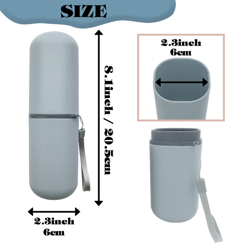 [Australia] - HEIPINIUYE Light Blue Travel Toothbrush Holder, Toothbrush and Toothpaste Travel Case Portable Toothbrush Holder with Cover for Traveling Bathroom Business Camping School 