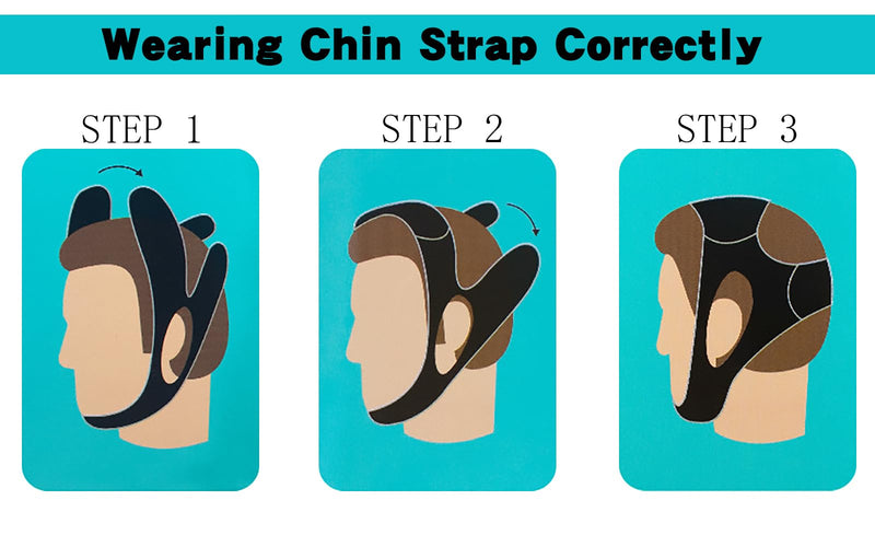 [Australia] - Anti Snoring Chin Strap，Chin Lipo Compression Garment，Post Surgical Chin Strap，Anti Snoring Devices Chin Strap for Men&Women(Black) Black 