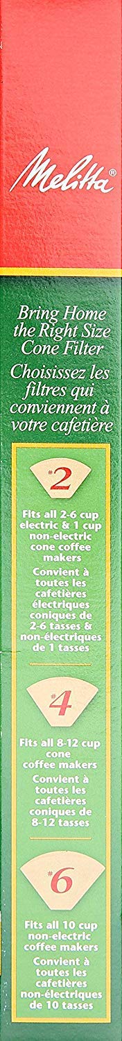 [Australia] - Melitta FBA USA Inc 626412#6 Natural Brown Cone Coffee Filters 40 Count - 4 PACK 