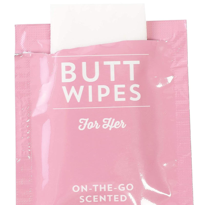 [Australia] - BLUE PANDA 100 Pack Wet Travel Butt Wipes, On-The-Go Flushable Wipes Individually Wrapped for Adults (Aloe Vera Scented), Pink 