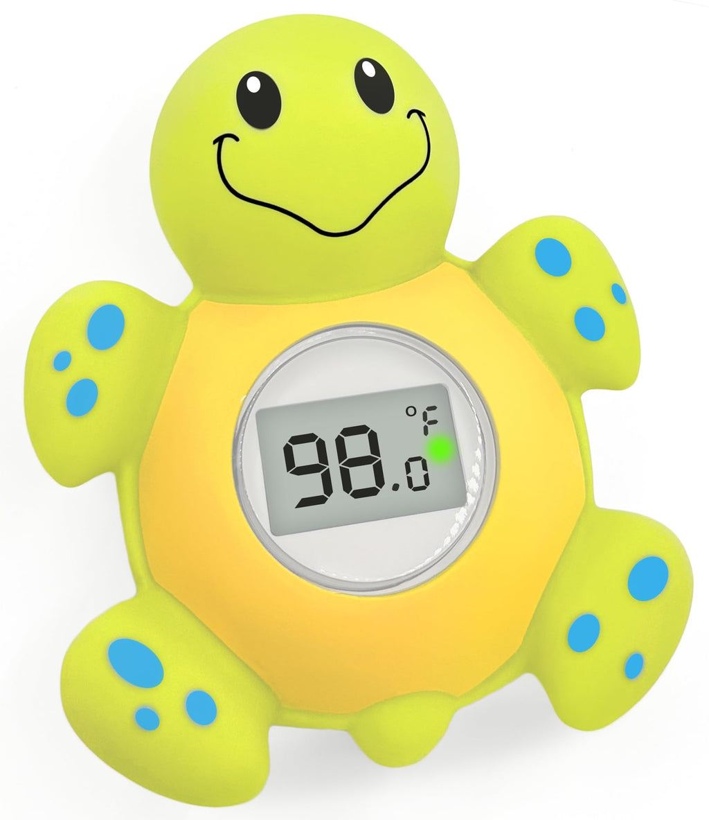 Baby Bath Thermometer Floating Toy, Baby Safety Tub Temperature Water Thermometer, Bathing Toy for Swimming Pool - Kid Toddler Baby Essentials for Newborn, Baby Shower Gifts for Mom (Turtle)