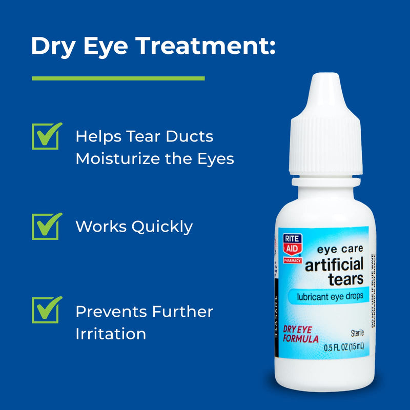 Rite Aid Pharmacy Artificial Tears, Sterile, 0.5 fl oz (15 ml)