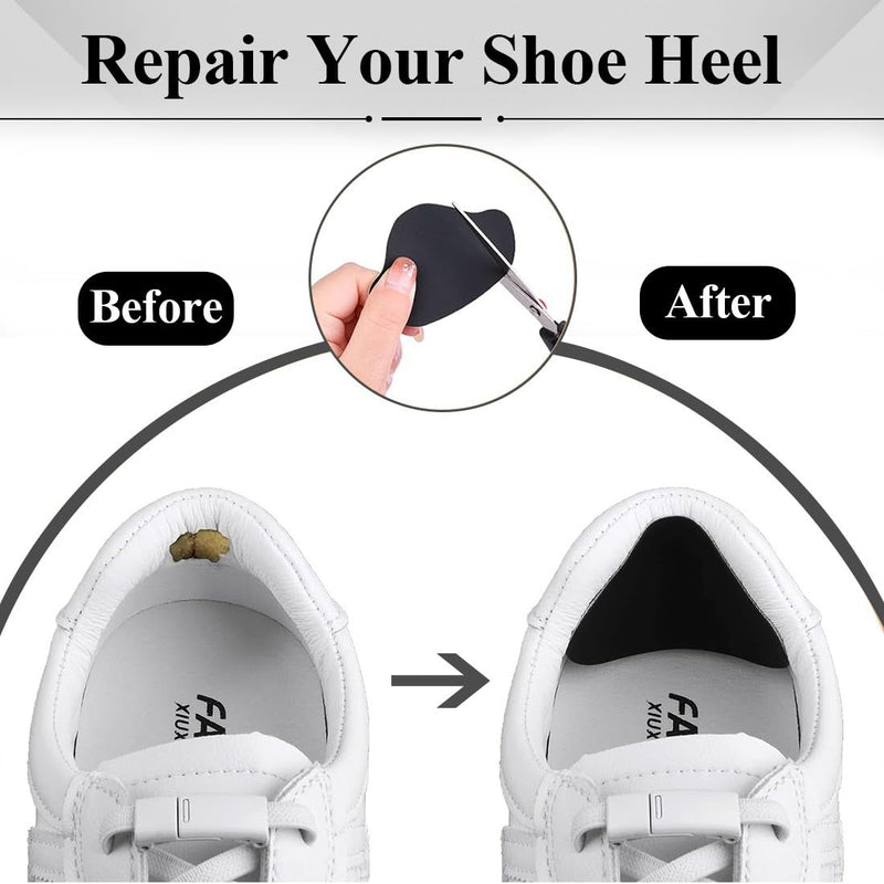 [Australia] - Sneaker Repair Patch Self-adhesive Heel Patch Sneaker Hole Repair Heel Repair Patch Shoe Hole Prevention Patch Suitable for most shoe types, 4 pairs 