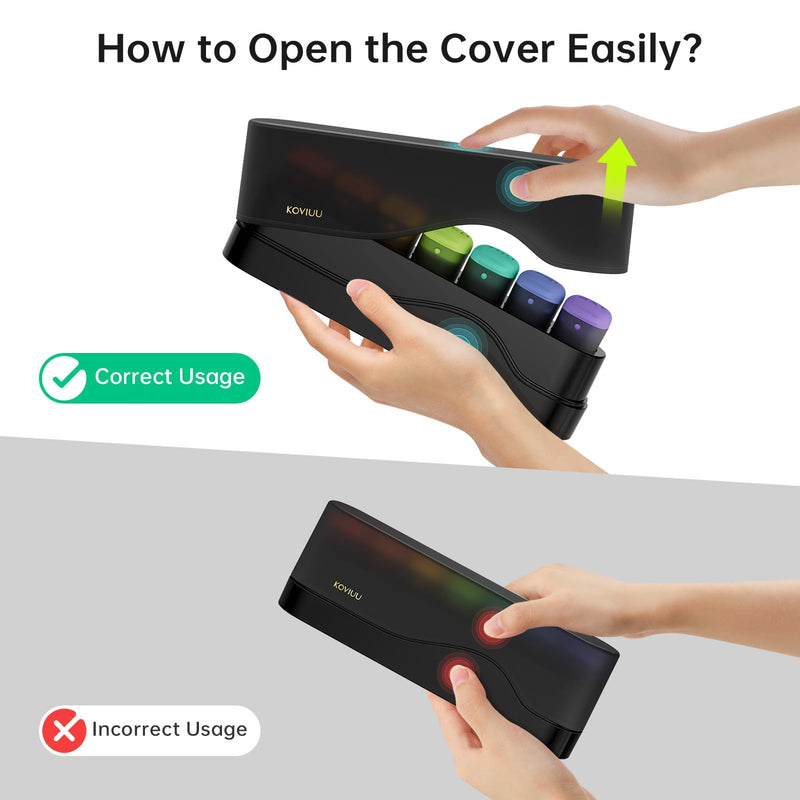 [Australia] - Weekly Pill Organizer 1 Time a Day, Detachable Pill Box 7 Day, Travel Pill Case, Once Daily Medication Dispenser, Week Pill Holder Container for Vitamin, Medicine, Supplement, Pillbox, Black 