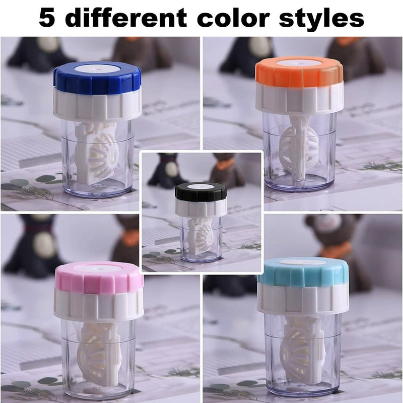 [Australia] - YOYEAH 5 pieces contact lens container, lens container, contact lens storage and cleaning machine, contact lens container for daily use, portable and durable 