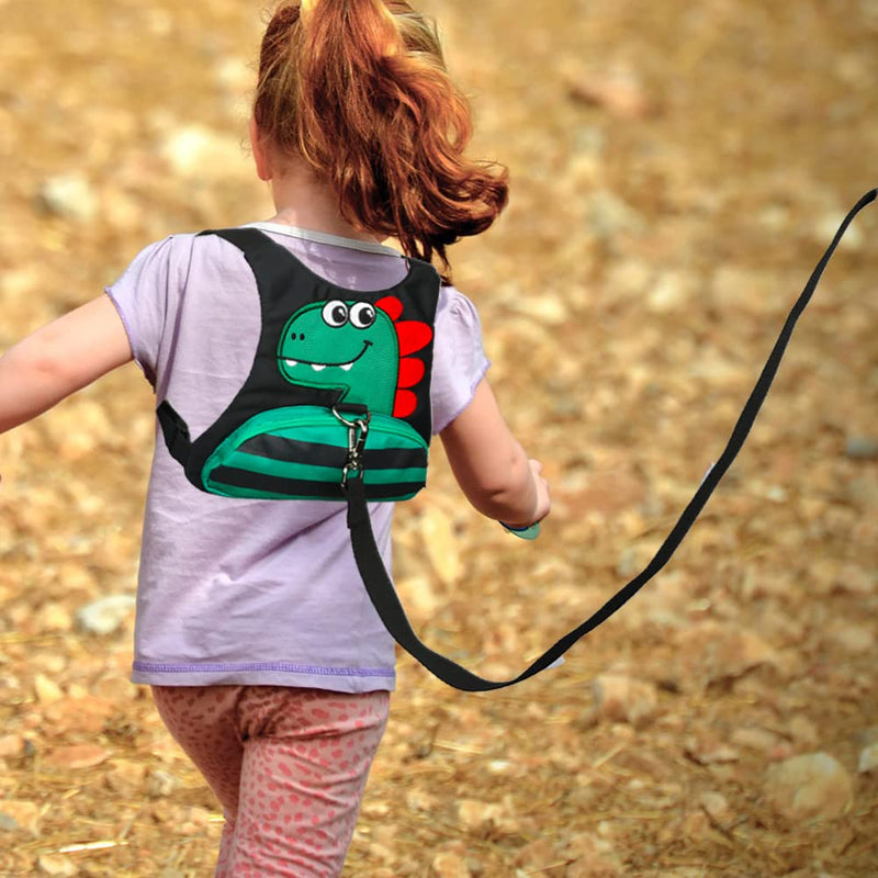 [Australia] - Toddler Leash for Kids-Baby Child Harness with Anti Lost Wrist Link for Boys/Girls Black 