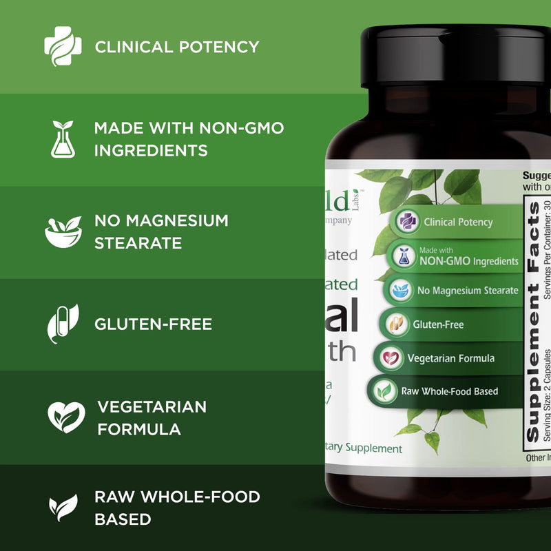 [Australia] - EMERALD LABS Adrenal Health - Stress Relief, Energy Support & Restorative Sleep with Sensoril Ashwagandha, B Vitamins, Rhodiola & More* - Gluten-Free - 60 Vegetable Capsules (30-Day Supply) 60 Count (Pack of 1) 