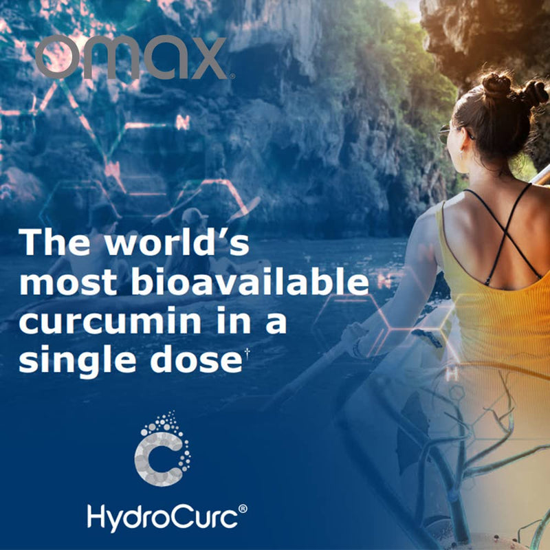 [Australia] - Omax HydroCurc Turmeric Curcumin Softgels, Highly Bioavailable for Natural Joint Relief, Nanoparticle Potency & Absorption (60 Softgels) 