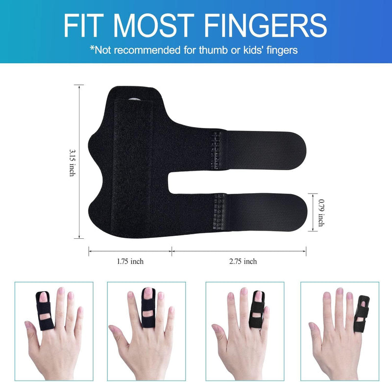 [Australia] - Finger Splints, 2pcs Finger Support Brace Finger Stabilizer for Broken Fingers Straightening Arthritis Knuckle Immobilization 