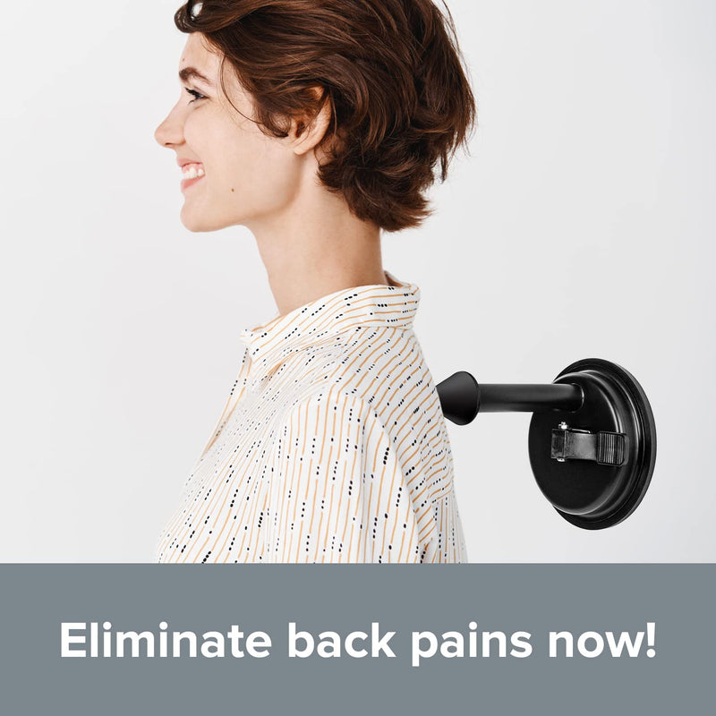 [Australia] - Wall Mounted Trigger Point Massager Tool - Mountable Pressure Point Massage Tool - Neck, Shoulder & Back Massage Stick with 3 Replaceable Heads for Acupressure Points - Manual Massage Tools for Home 