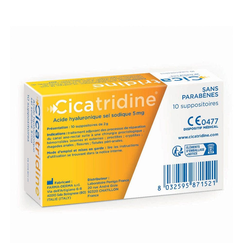 HRA Pharma Cicatridine Hyaluronic Acid 10 Suppositories