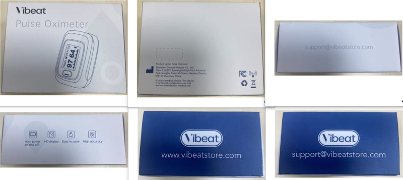 [Australia] - Vibeat Bluetooth Fingertip Pulse Oximeter with Pulse Rate, Blood Oxygen Saturation Monitor | Finger O2 Meter, Batteries and Lanyard Included, Free APP, FSA/HSA Eligible 