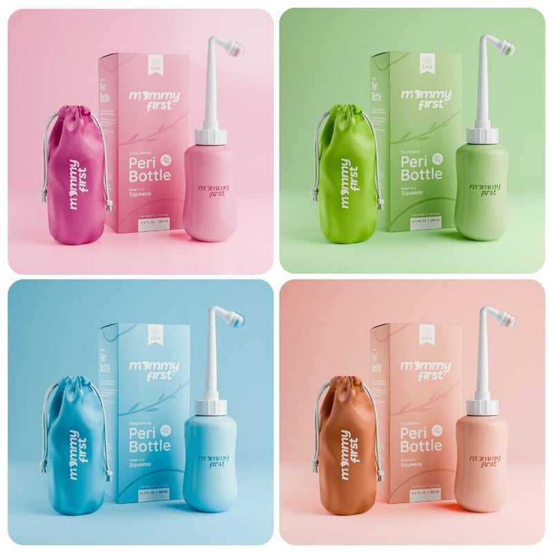 [Australia] - Mommy First¬Æ Peri Bottle for Postpartum Care | Upside Down Bottle for Perineal Cleansing and Recovery | Portable Bidet | Postpartum Essential | Peach 12.2 OZ 12.2 Ounce 