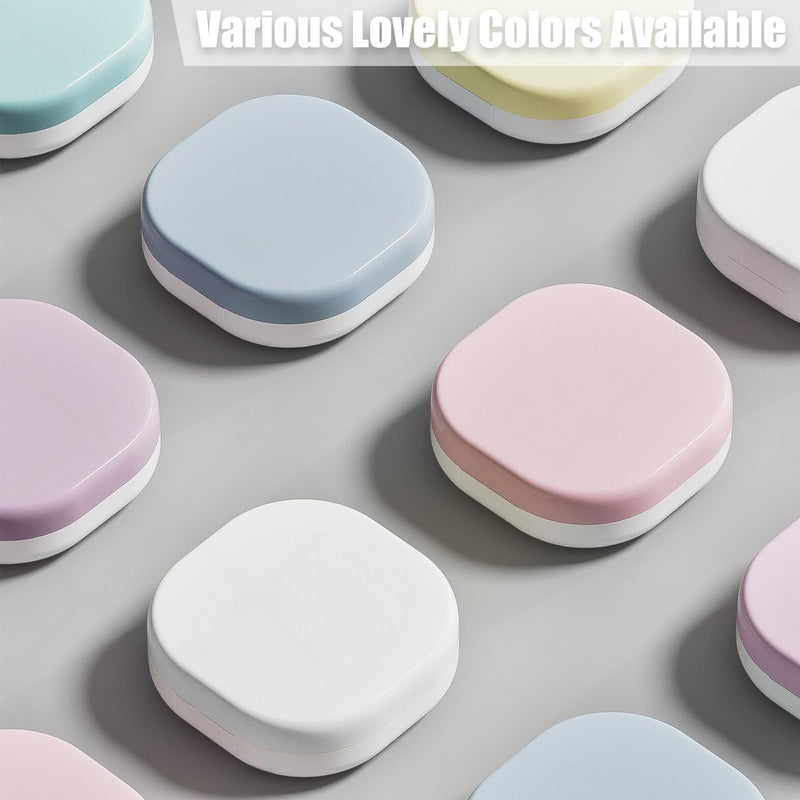 [Australia] - Contact Lens Case, Portable Contact Case with Contact Lens Applicator Tool and 3pcs Extra Solution Soaking Cases for Daily Vision Care and Outdoor Use, Travel Size (Pink) Blush Petal 