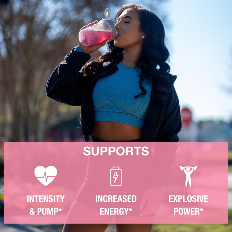 [Australia] - Honey Badger Pre Workout Powder, Keto Vegan Preworkout for Men & Women with Vitamin C for Immune Support, Beta Alanine & Caffeine, Sugar Free Natural Energy Supplement, Pink Lemonade, 30 Servings 