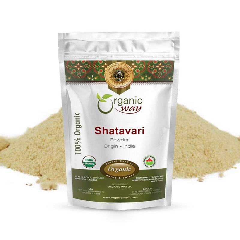 [Australia] - Organic Way Shatavari Powder (Asparagus racemosus) - Kosher & USDA Certified | Vegan, Non-GMO & Gluten Free | Tested for Heavy Metal and Purity | Resealable Bag | 100% Raw from India (1/4LBS / 4Oz) 4 Ounce (Pack of 1) 