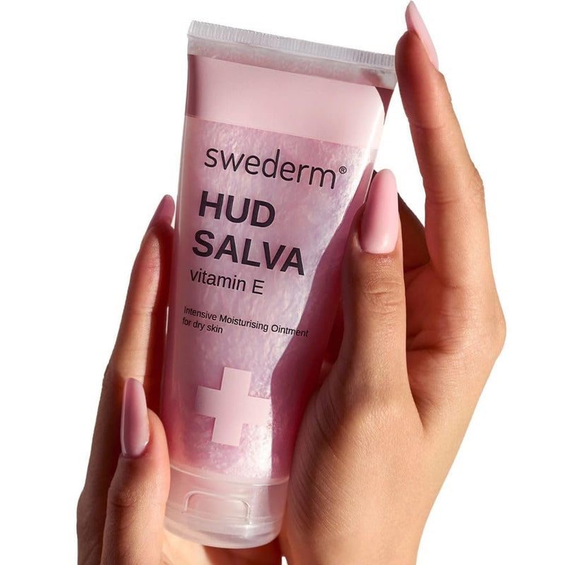swederm Hudsalva Skin Moisturizer with Vitamin E, Shea Butter, 1,69 fl oz | dry skin remedy, glycerin, shea butter, allantoin, elbows, cracked heels, Scandinavian quality, travel essentials 1.69 Fl Oz (Pack of 1)