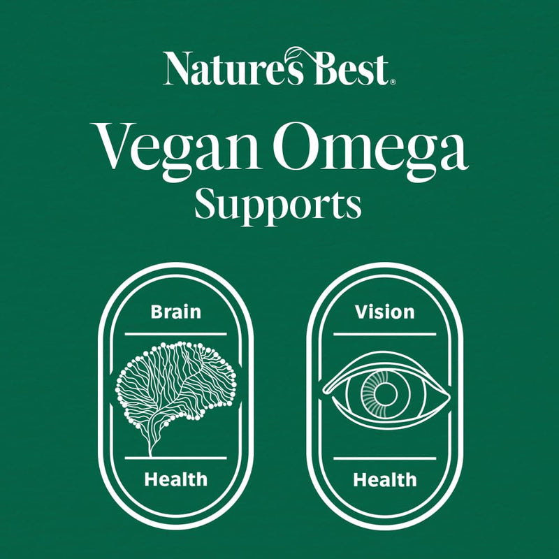 Pure Plant Power: Vegan Omega 3 Oil 625mg - 60 Vegan Capsules, 2-Month Supply | High-Strength DHA, 100% Sustainable, One-A-Day, Contributes to the Maintenance of Normal Vision & Brain Function