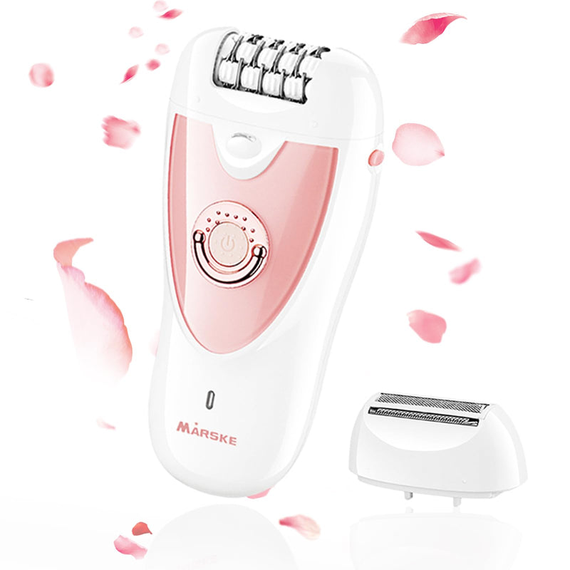 Smooth Glide Epilator for Women, 2-in-1 Facial Epilator for Women with LED, Wet/Dry Hair Remover Device, Portable Electric Lady Shaver for Bikini, Face, Arm, Legs, Armpits