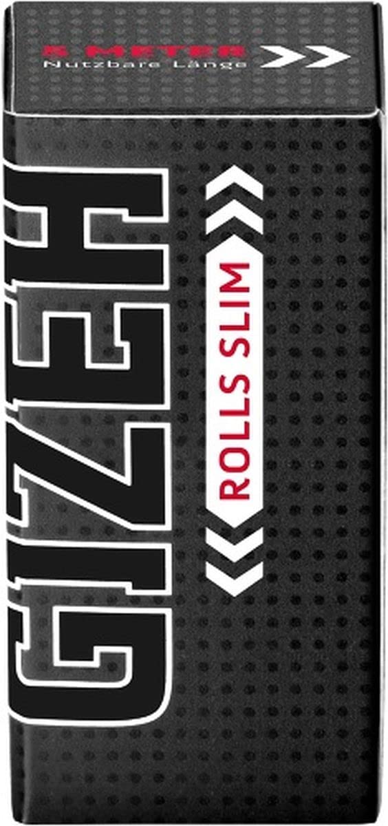 [Australia] - GIZEH BLACK Rolls Slim - rolling papers in individual length - 5 meters of paper in king size slim format - pack of 20 premium rolling paper (14 g/m²) 