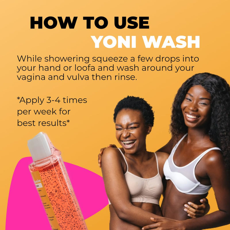 [Australia] - GLO Melanin Peach Yoni Wash with Aloe Vera, All Natural Feminine Wash for Women pH Balance, Hygiene Vagina Wash Soap for Women Sensitive Skin Safe 