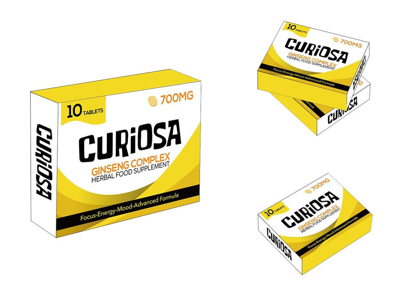 CURIOSA Gold 700mg | Stronger | Longer | Harder | Performance | Extra Strength Enhancing Pills, Stamina Endurance Booster Supplement Pills for Men | 10 Ginseng Tablets