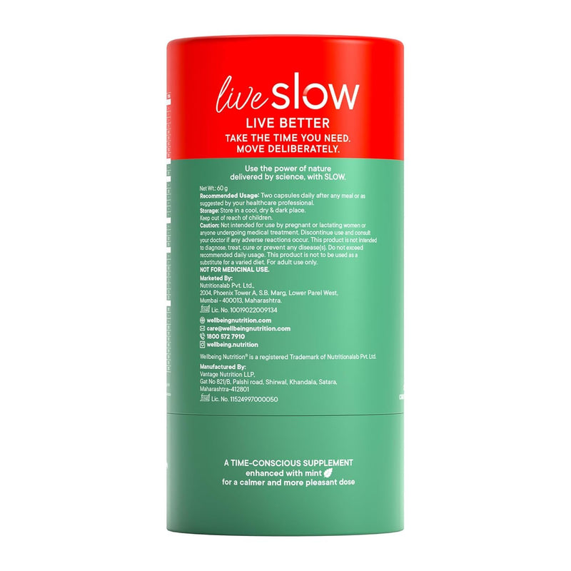 Wellbeing Nutrition Slow Multivitamin for Men 50+ 100% RDA of 16 Critical Vitamins & Minerals (60 Capsules)