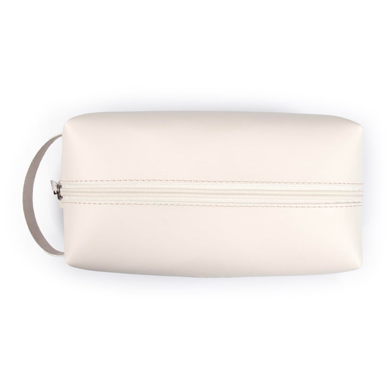 Londo Leather Cosmetic Makeup Pouch & Travel Watch Box. High Quality Stylish Durable Protective Storage Organizer for Toiletries & Versatile Accessories (White) White