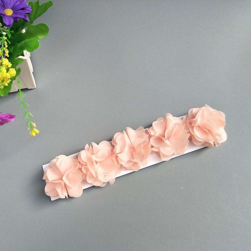 Fmeida Flower Crown Baby Headbands Newborn Floral Birthday Headbands for 4-24 Months White Flower