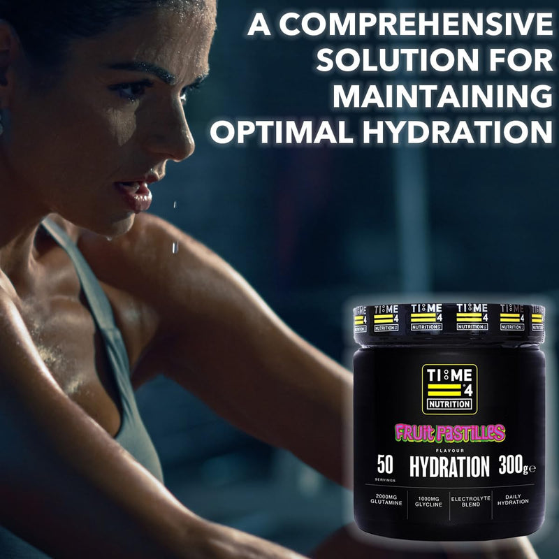 Hydration Formula Electrolytes Powder + Amino Acids Glutamine & Glycine Advanced Rehydration Formula Suitable for Vegans, Sugar Free – Energy, Focus, Avoid Dehydration (300g, Fruit Pastilles) 300g