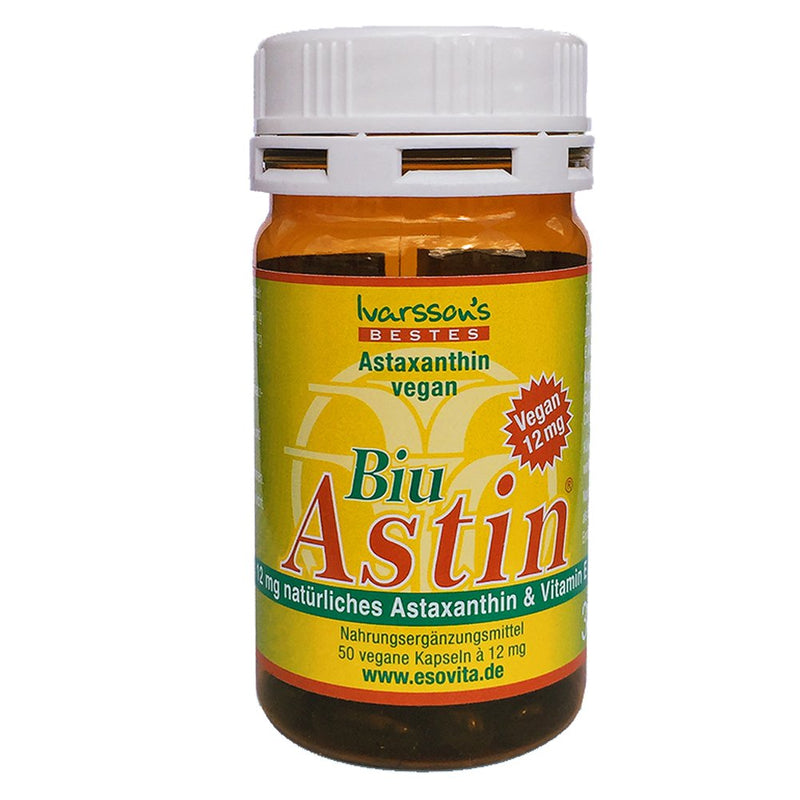 [Australia] - Astaxanthin - from Hawaii - BiuAstin vegan - 50 caps. with 12 mg natural astaxanthin - The original: Ivarsson's BiuAstin 50 pieces (pack of 1) 