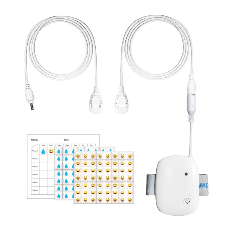 [Australia] - Bed Wetting Alarm for Boys Girls, Pee Alarm with Strong Vibration, Potty Training Alarm for Kids, White 