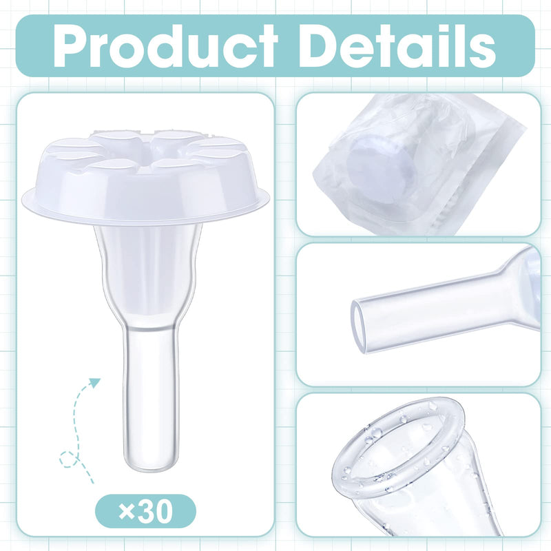 [Australia] - 30 Pieces Condom External Catheters External Male Catheters Condom Catheters for Men Medium, Self Adhering Style (29 mm) 29 mm 