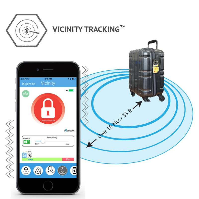 Smart Travel Lock-Secure & Track Your Luggage/Backpack Anywhere You go.. (Mix 2 Pack) One Size Mix 2 Pack