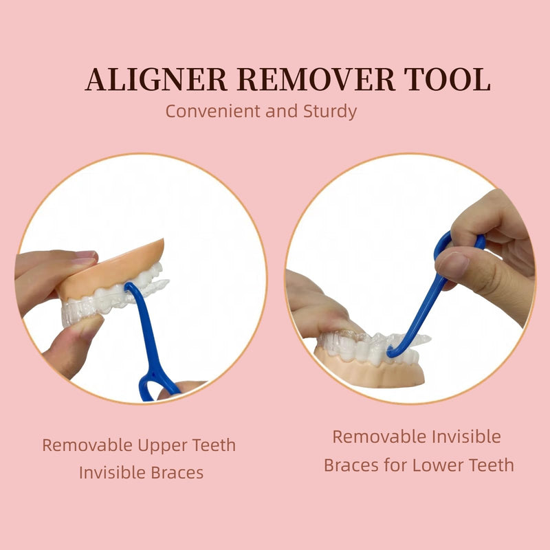 [Australia] - 25PCS Aligner Remover Tool,Clear Aligner Removal Tool for Invisalign,Mix 5 Bright Color Removal Aligner Tooth Hook for Invisible Braces Mix Colors 