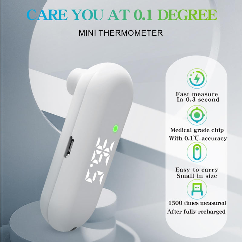 [Australia] - Medical Forehead Thermometer, Rechargeable Thermometer for Adults and Kids, Portable Infrared Digital Thermometer with Fever Alarm and LCD Display, Fast Accurate 1s Instant Results (Black) 