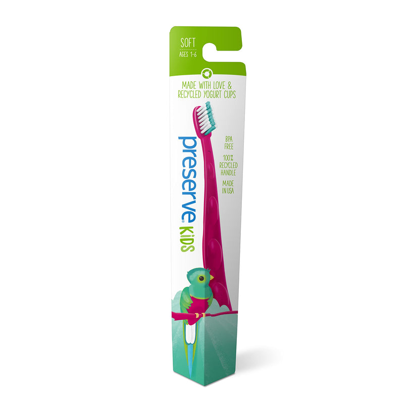[Australia] - Preserve Kids Toothbrush, Soft Bristles, (Pack of 6) 