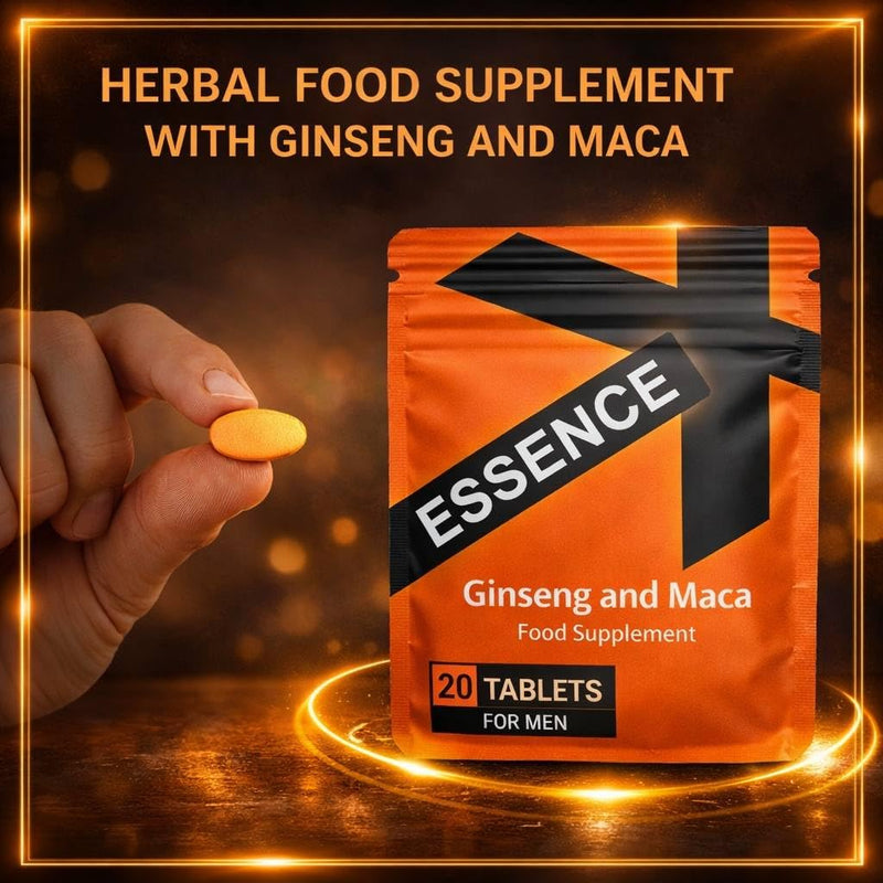 Ginseng Tablets Food Supplement for Men – 20 Tablets – Herbal Complex Formula – Energy & Vitality Support – Made in UK 1 count (Pack of 20)