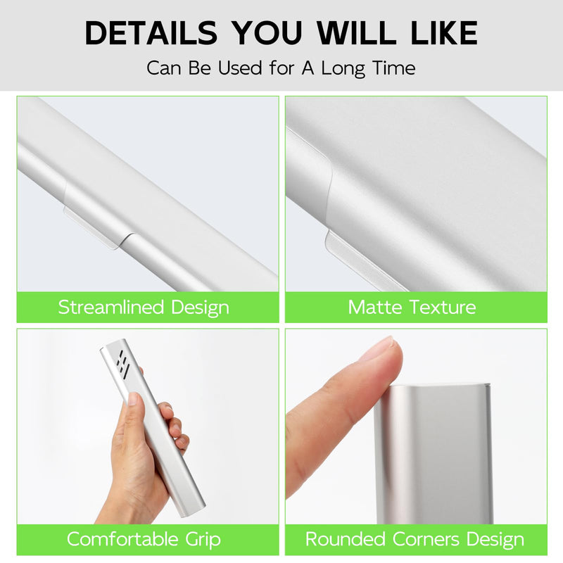 [Australia] - Travel Toothbrush Case, Portable Toothbrush Holder, Durable Aluminum Toothbrush Storage Box, Small Breathable Manual Toothbrush Container for Traveling, School, Camping, Business Trip - Sliver 1 