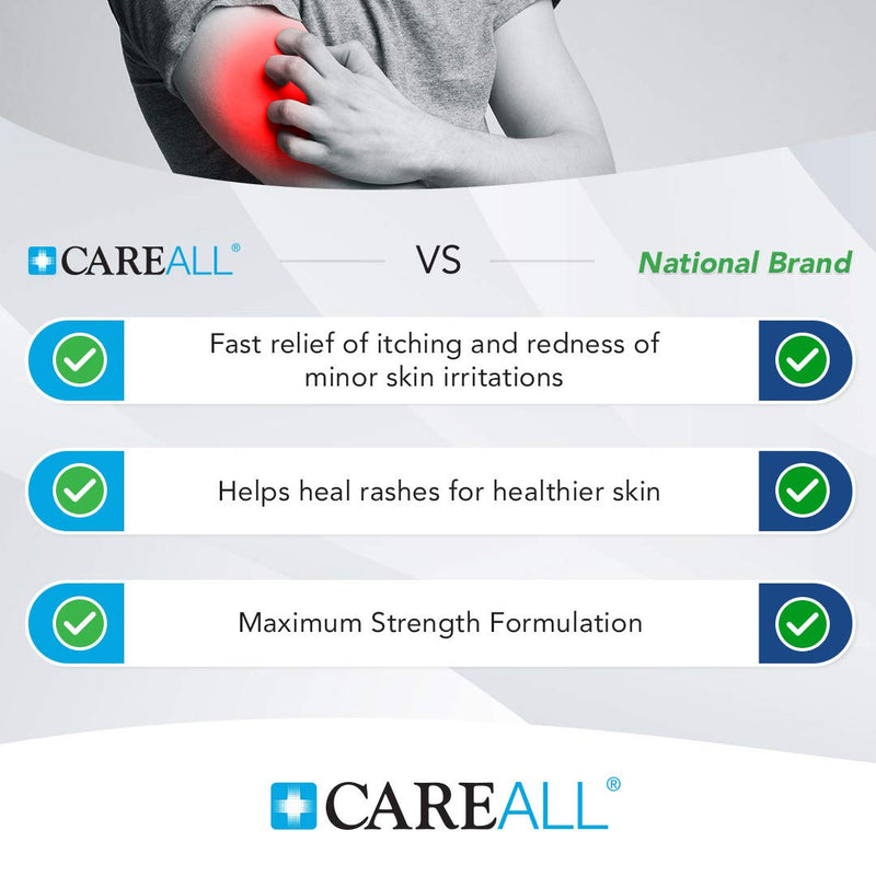 [Australia] - CareAll Hydrocortisone 1%, 1oz Tube (Pack of 4), Maximum Strength Anti-Itch Cream, Relief from Itching and Redness from Bug Bites, Eczema, Psoriasis, Poison Ivy, Oak and Sumac 